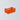 Small rectangular orange plastic storage crate with perforated sides and base.