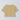 Croissant-colored short-sleeve t-shirt with small printed brand name on back neckline.