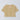 Child's cropped beige t-shirt with small pink oval logo on upper back and short sleeves.